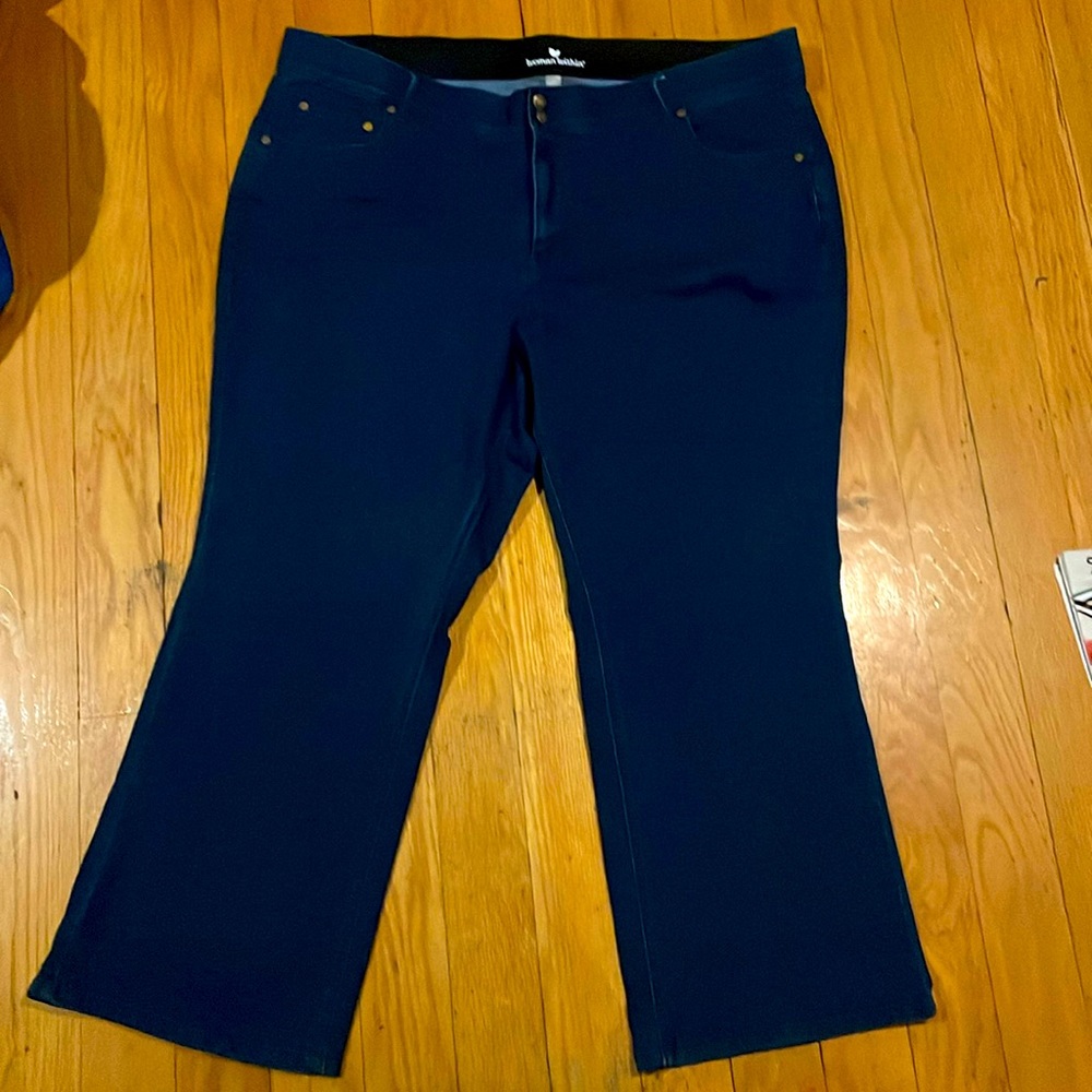 New Woman Within Jeans Pants Size 26 W Petite Dark Wash Great stretch